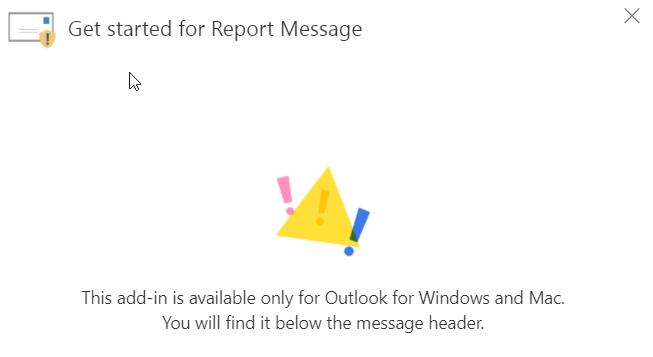 Report Message Add-in stap 4